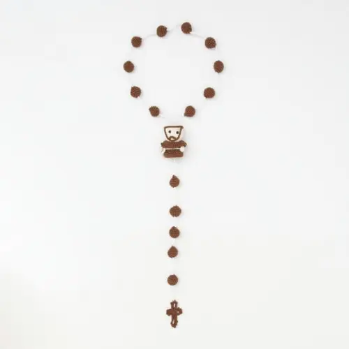 Terço São Francisco de Assis em Amigurumi
