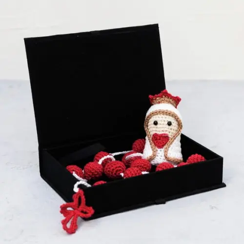 Terço Nossa Senhora de Fátima em Amigurumi