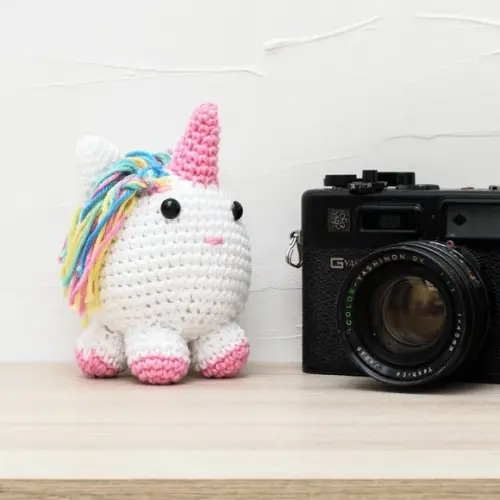 Unicórnio Bola em Amigurumi