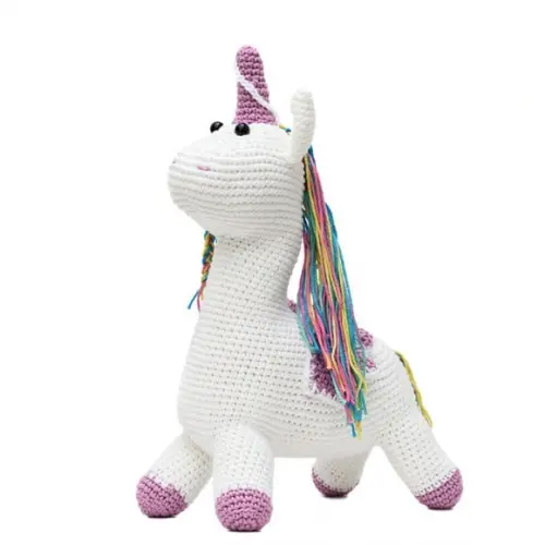 Unicórnio Lilás em Amigurumi