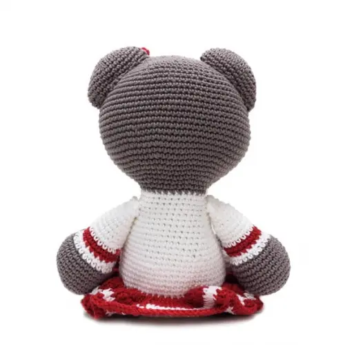 Ursa de Saia Vermelha em Amigurumi