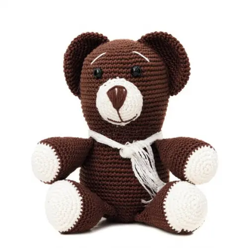 Urso Marrom de Manta em Amigurumi