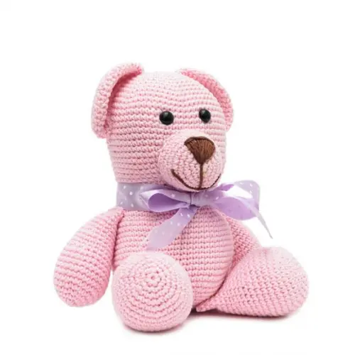 Urso Rosa em Amigurumi