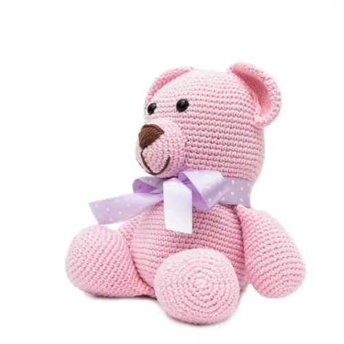 Urso Rosa em Amigurumi