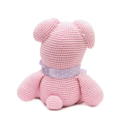 Urso Rosa em Amigurumi