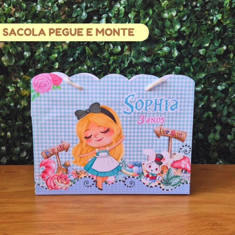 Sacolinha Personalizada Alice no País das Maravilhas | Lembranci