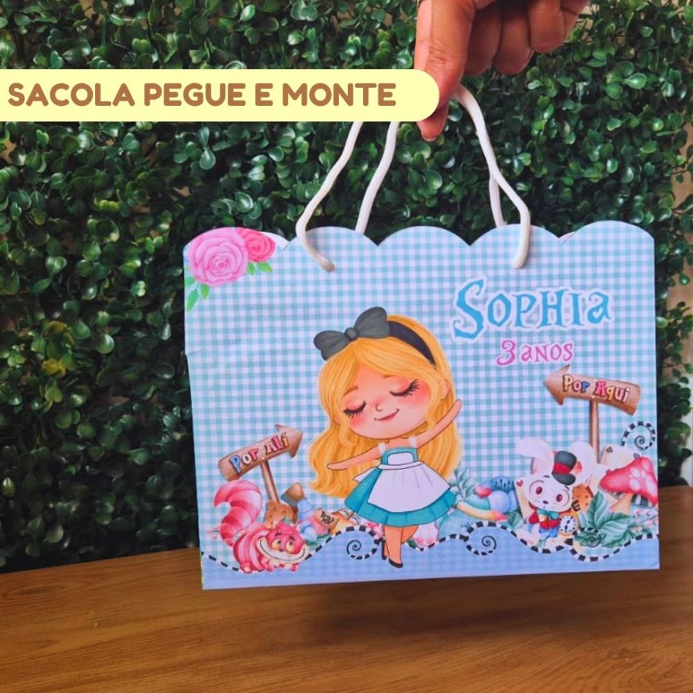 Sacolinha Personalizada Alice no País das Maravilhas | Lembranci