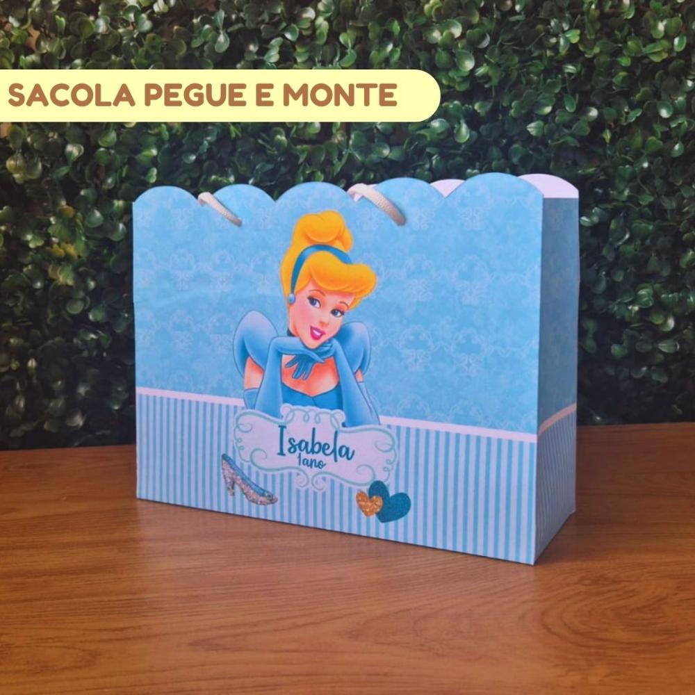 Sacolinha Personalizada Cinderela | Lembrancinha Festa Infantil |