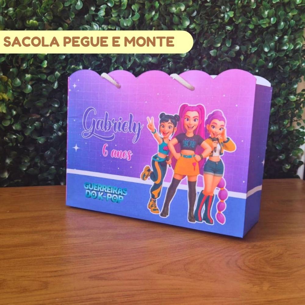 Sacolinha Personalizada Guerreiras do K-pop | Lembrancinha Festa 