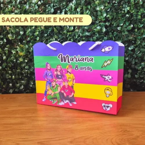 Sacolinha Personalizada Clube dos Rosa Emilly Vick | Lembrancinha