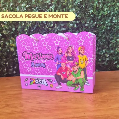 Sacolinha Personalizada Clube dos Rosa Emilly Vick | Lembrancinha