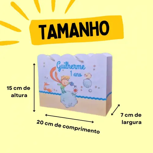 Sacolinha Personalizada Fusca Azul | Lembrancinha Festa Infantil 