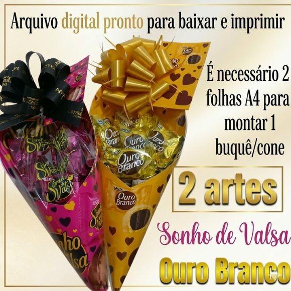 Arquivo de Corte Silhouette - Cone Lembrancinha de Páscoa