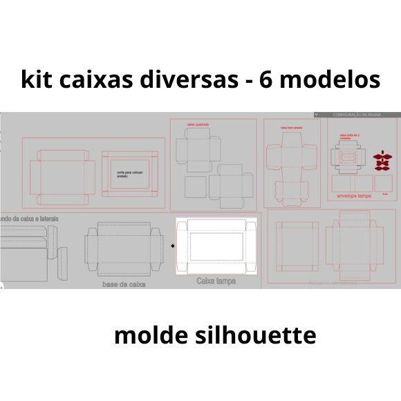 Arquivo Digital -molde Kit com 6 Caixinhas Diversas