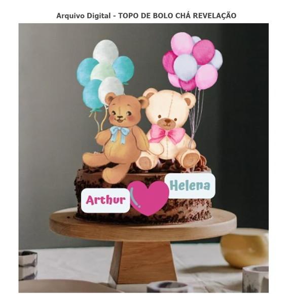 Arquivo Digital Chá Revelação + Brinde Convite