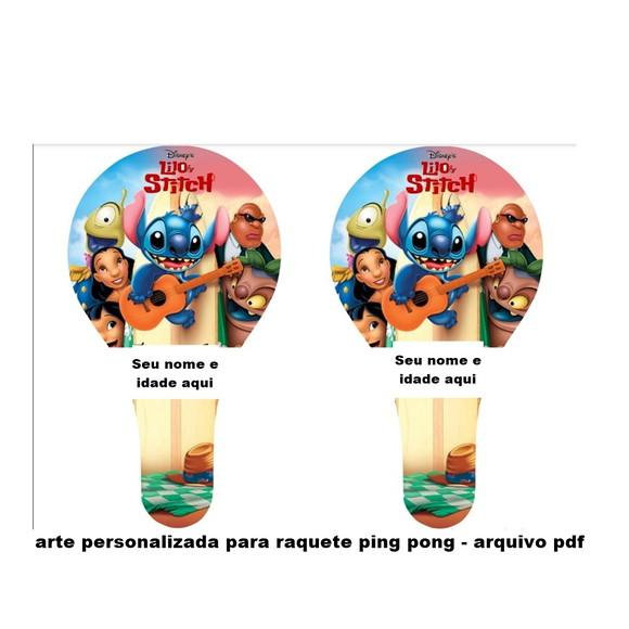 Arte para Raquete Ping Pong - pdf ( Escolha Seu Tema)