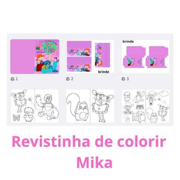 Livrinho de Colorir Personalizado Mika - Arquivo Digital