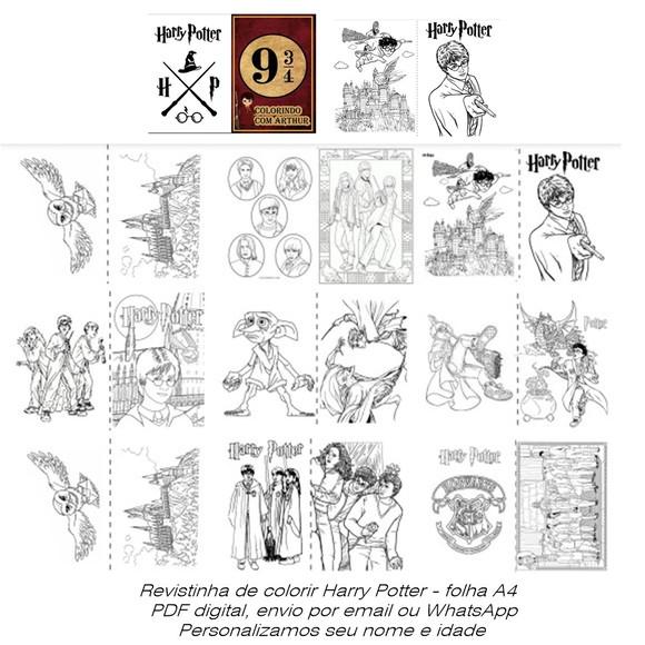Livrinho de Colorir Personalizado Harry Potter