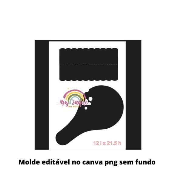 Molde para Raquete Ping Pong Studio Silhouette e Canva Png
