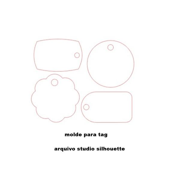 Molde para Tag em Studio Silhouette - Arquivo Digital