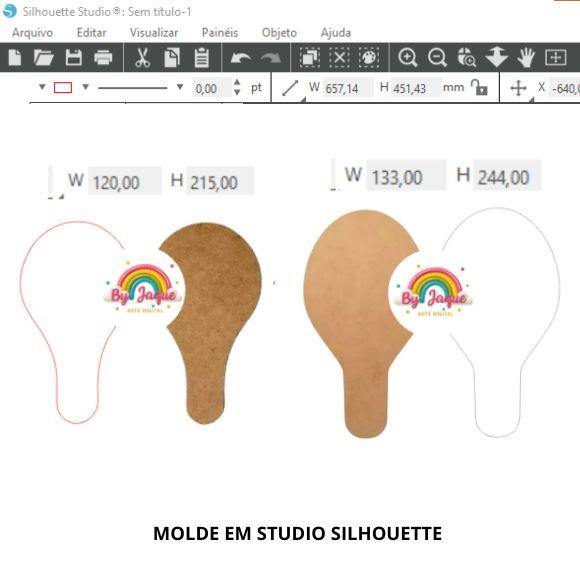 Molde Raquete Ping-pong Arquivo Silhouette ( 2 Modelos )