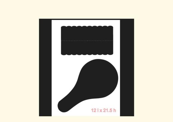 Molde para Raquete Ping Pong Studio Silhouette e Canva Png