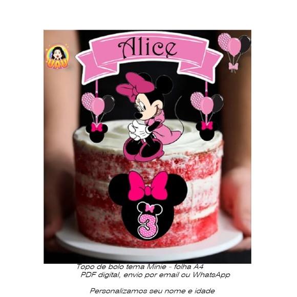 Topo de Bolo + Revistinha Minie - Kit Personalizado pdf