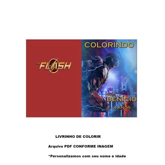 Revistinha de Colorir The Flash Arquivo Digital pdf com Nome