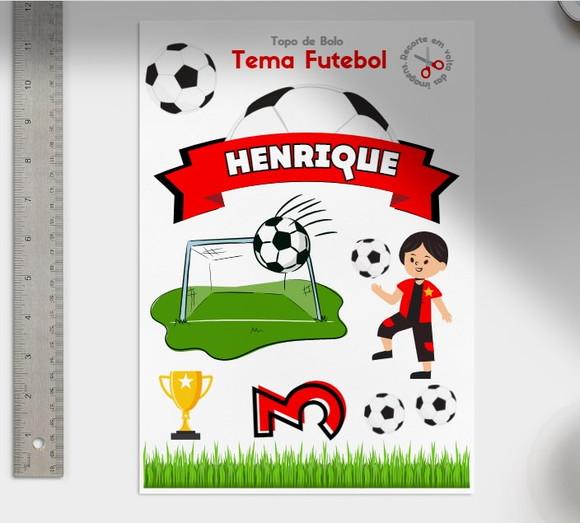 Topo de Bolo Futebol - Arquivo de Corte em pdf