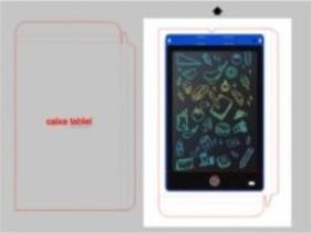 Caixa para lousa tablet 8'5 pol - arquivo de corte studio + png c