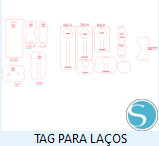 Kit Digital - Tags para Laços molde silhouette