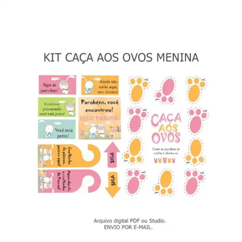 Arquivo de Corte - Caça aos Ovos de Páscoa pdf 100% Digital