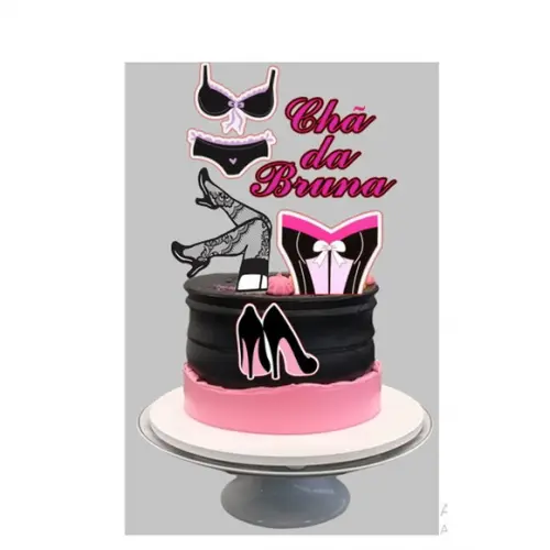 Arquivo de Corte Topo de Bolo Chá de Lingerie