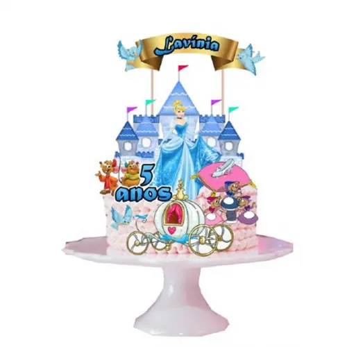 Arquivo de Corte Topo de Bolo Princesa Cinderela