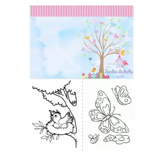 Arquivo Digital - Livrinho de Colorir Personalizado Jardim