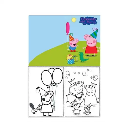 Arquivo Digital - Livrinho de Colorir Personalizado Pepa Pig