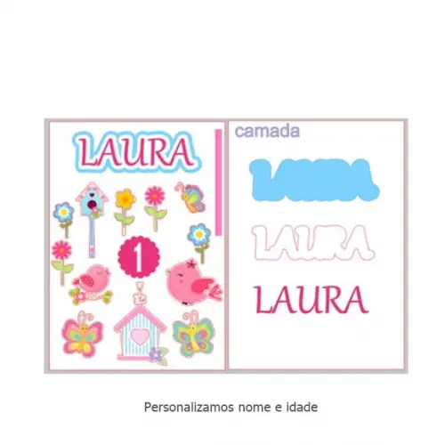 Arquivo Digital - Topo de Bolo Personalizado Jardim