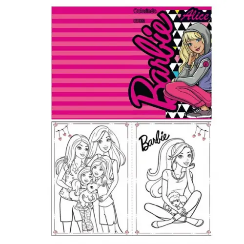 Arquivo Digital -revistinha de Colorir Personalizado Barbie