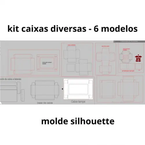 Arquivo Digital -molde Kit com 6 Caixinhas Diversas