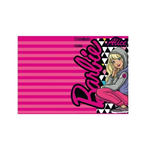 Arquivo Digital -revistinha de Colorir Personalizado Barbie
