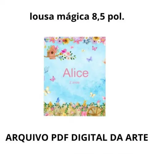 Arquivo Lousa Magica Arte em pdf com Nome e Idade