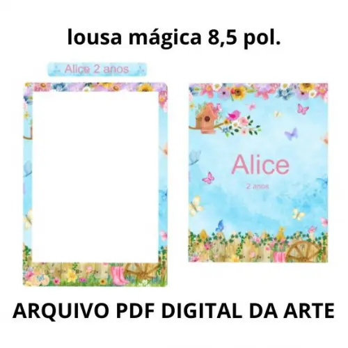 Arquivo Lousa Magica Arte em pdf com Nome e Idade