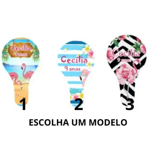 Arte para Raquete Personalizada pdf Tema Tropical
