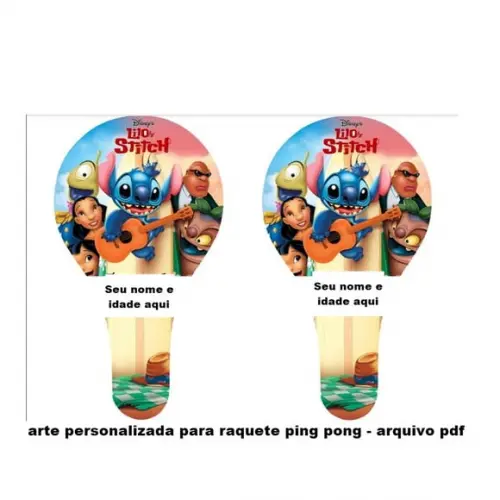 Arte para Raquete Ping Pong - Personalizamos com Nome