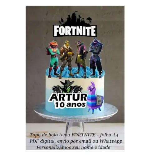 Fortnite Topo de Bolo - Arquivo de Corte