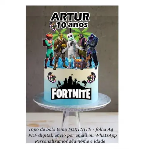 Fortnite Topo de Bolo - Arquivo de Corte