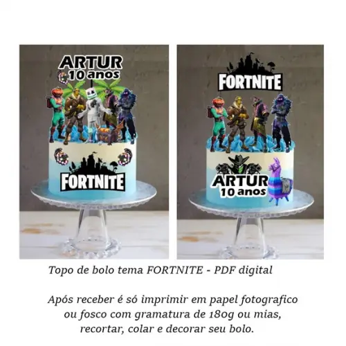 Fortnite Topo de Bolo - Arquivo de Corte