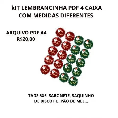 Kit de Lembrancinhas de Natal em pdf para Imprimir