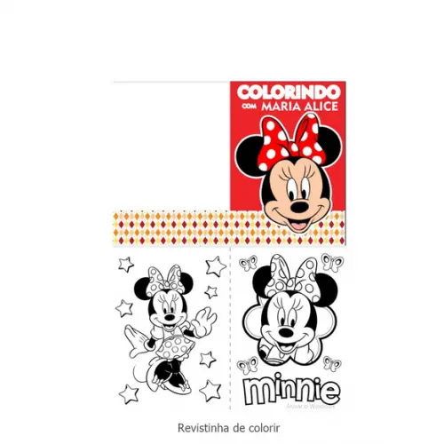 Livrinho de Colorir Minnie Vermelha - Arquivo pdf + Brinde