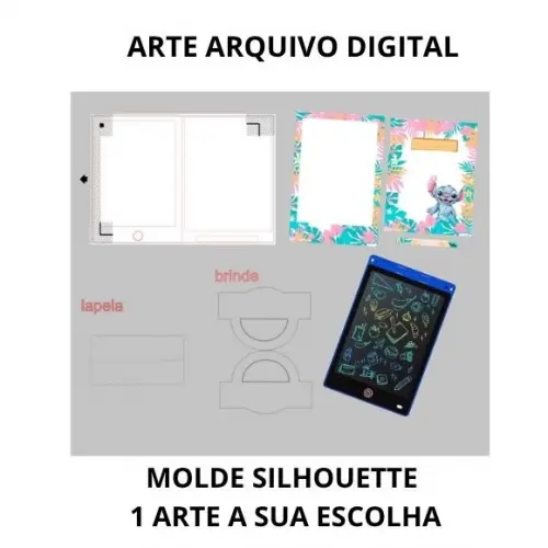 Molde + Arte para Lousa Tablete 8,5 Pol Arqui. Digital